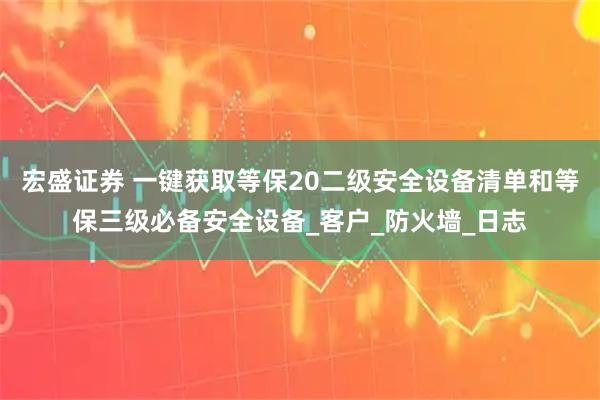 宏盛证券 一键获取等保20二级安全设备清单和等保三级必备安全设备_客户_防火墙_日志